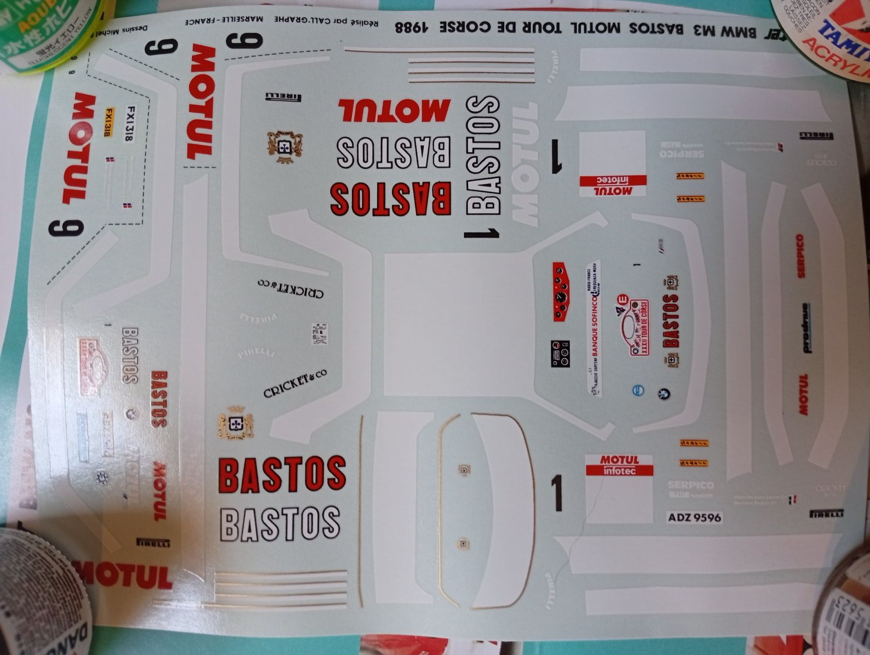 BMW Modellini d'auto: Décal 1/43 BMW M3 Bastos – Usato da Alle venduto da Rissor