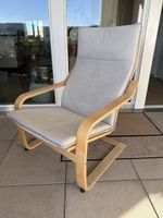 Sessel mit Polster hellgrau