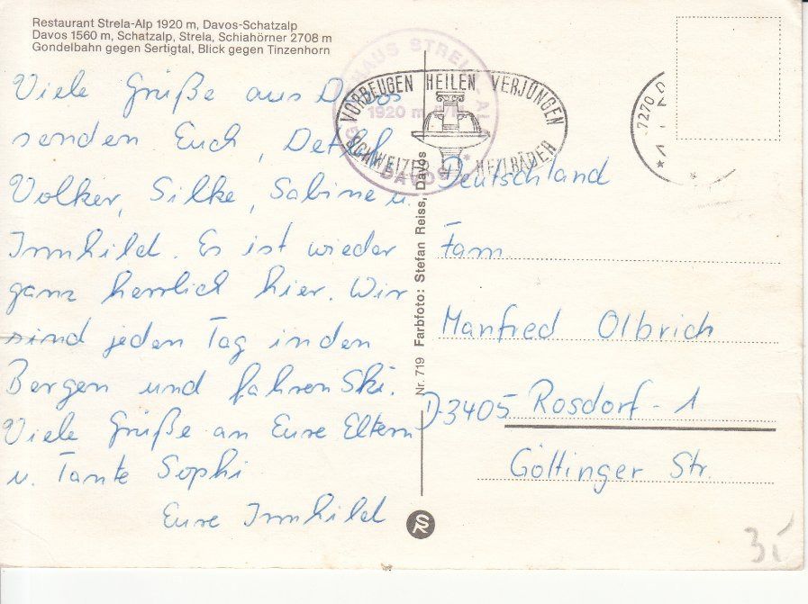 Cartoline postali: Davos Strela-Alp ca. 1970 – Usato da Bürglen TG venduto da StampGraf 1