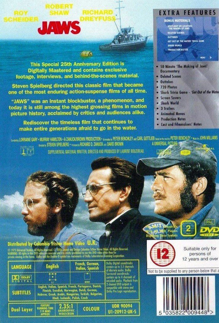 Tutti i DVDs: JAWS - ANNIVERSARY EDITION – Usato da Reinach AG venduto da Masi 1