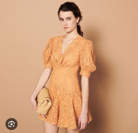 Sandro; Elegantes Sommerkleid in Orange Grösse M