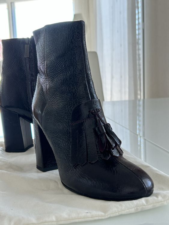 Pollini Design Ankle Boots Size 40 Leather Bordeaux colour