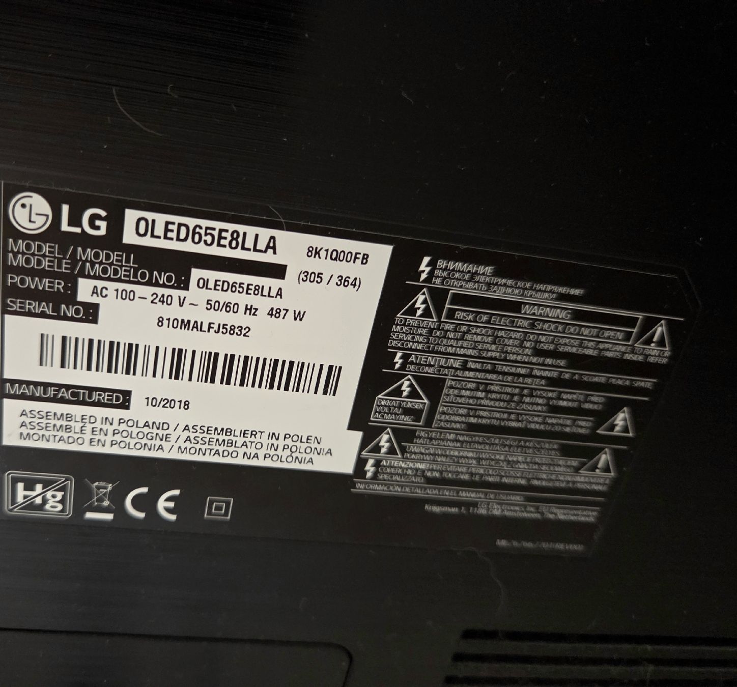 LG Televisori: TV LG OLED65E8LLA – Usato da Satigny venduto da faf_t85c 1