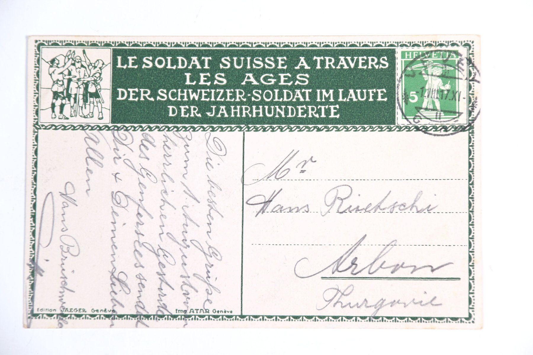 Cartoline postali: Fahneneid – Usato da Hettlingen venduto da Scholi99 1