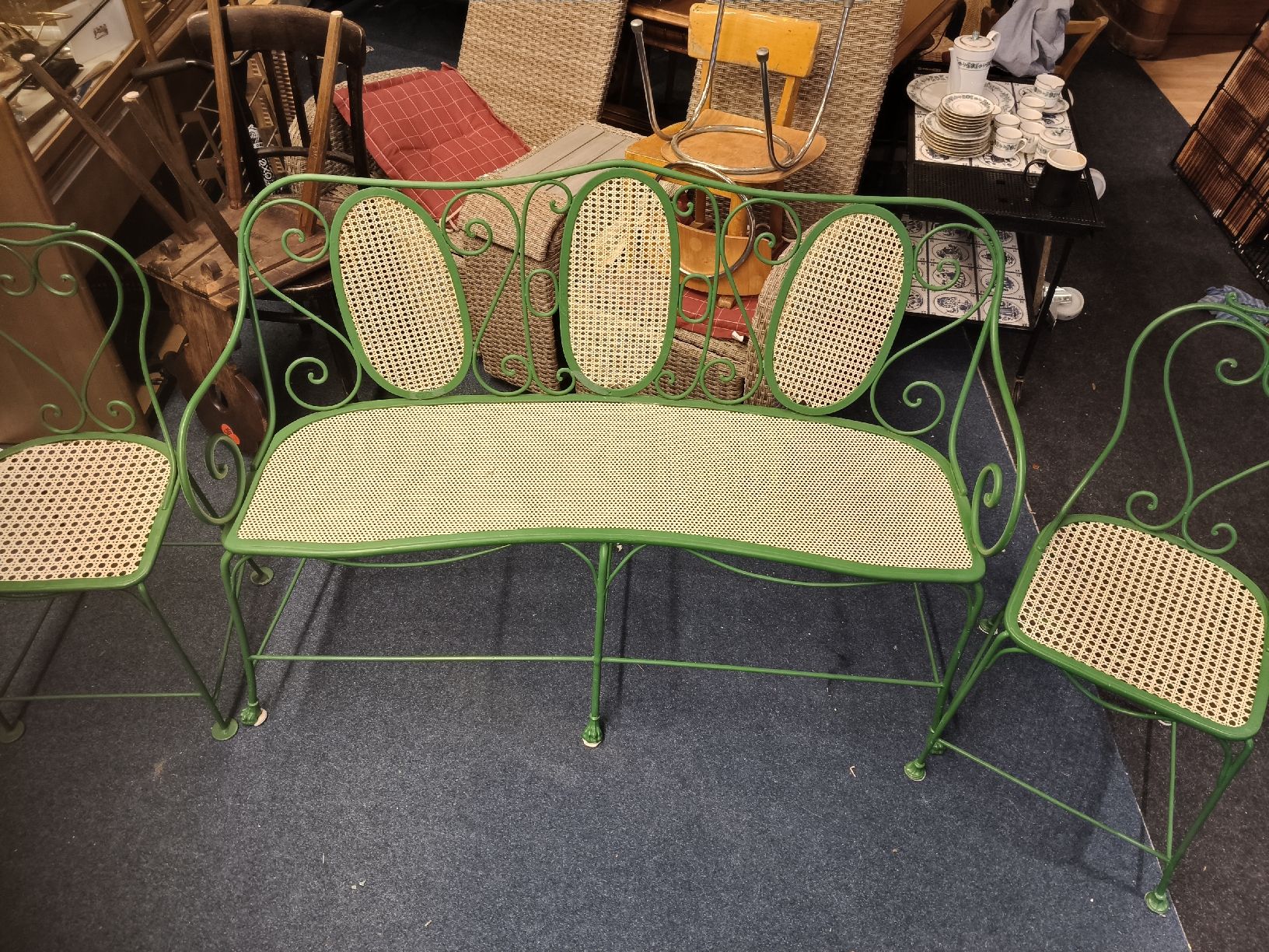 Panchine: Gartenbank,  und 2 Stühle Metall, – Usato da Zwingen venduto da inf_2blh 7