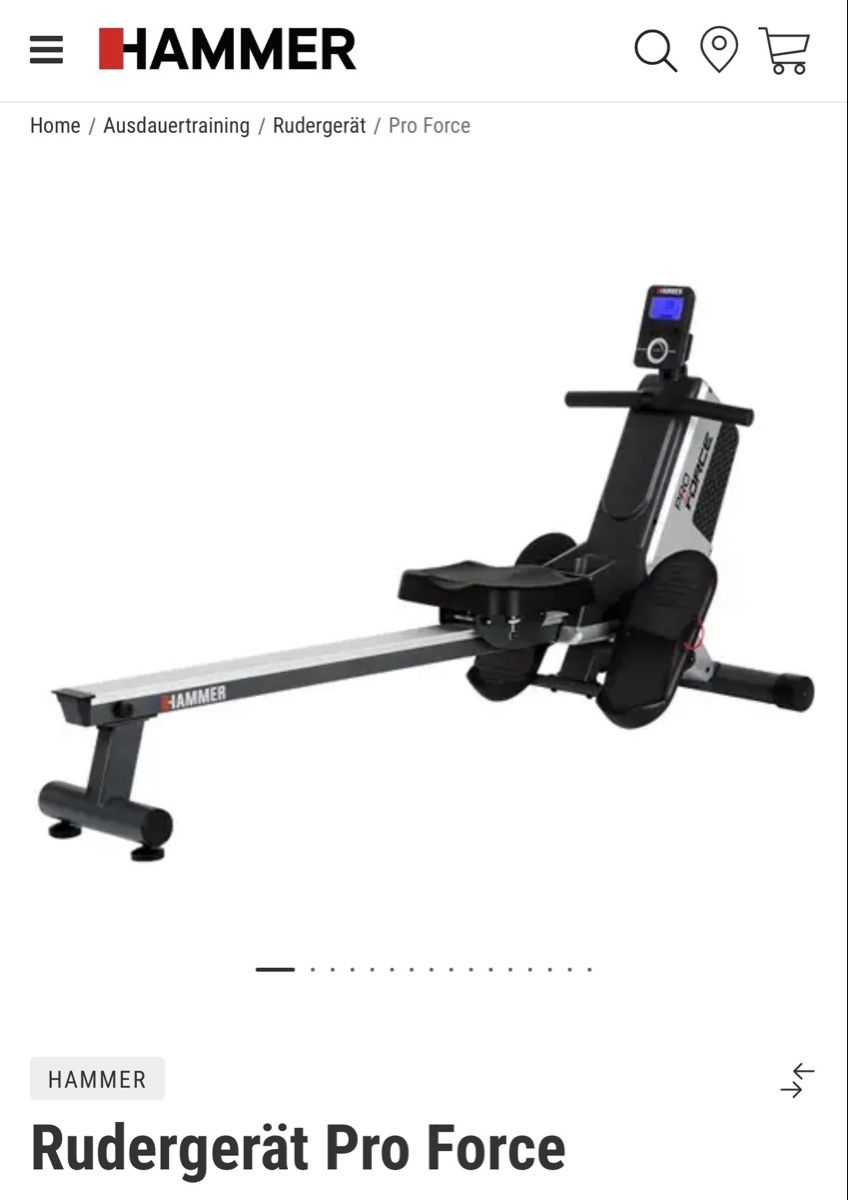 Finnlo Hometrainer: Rudergerät pro force Hammer – Usato da Urnäsch venduto da mic_lp85