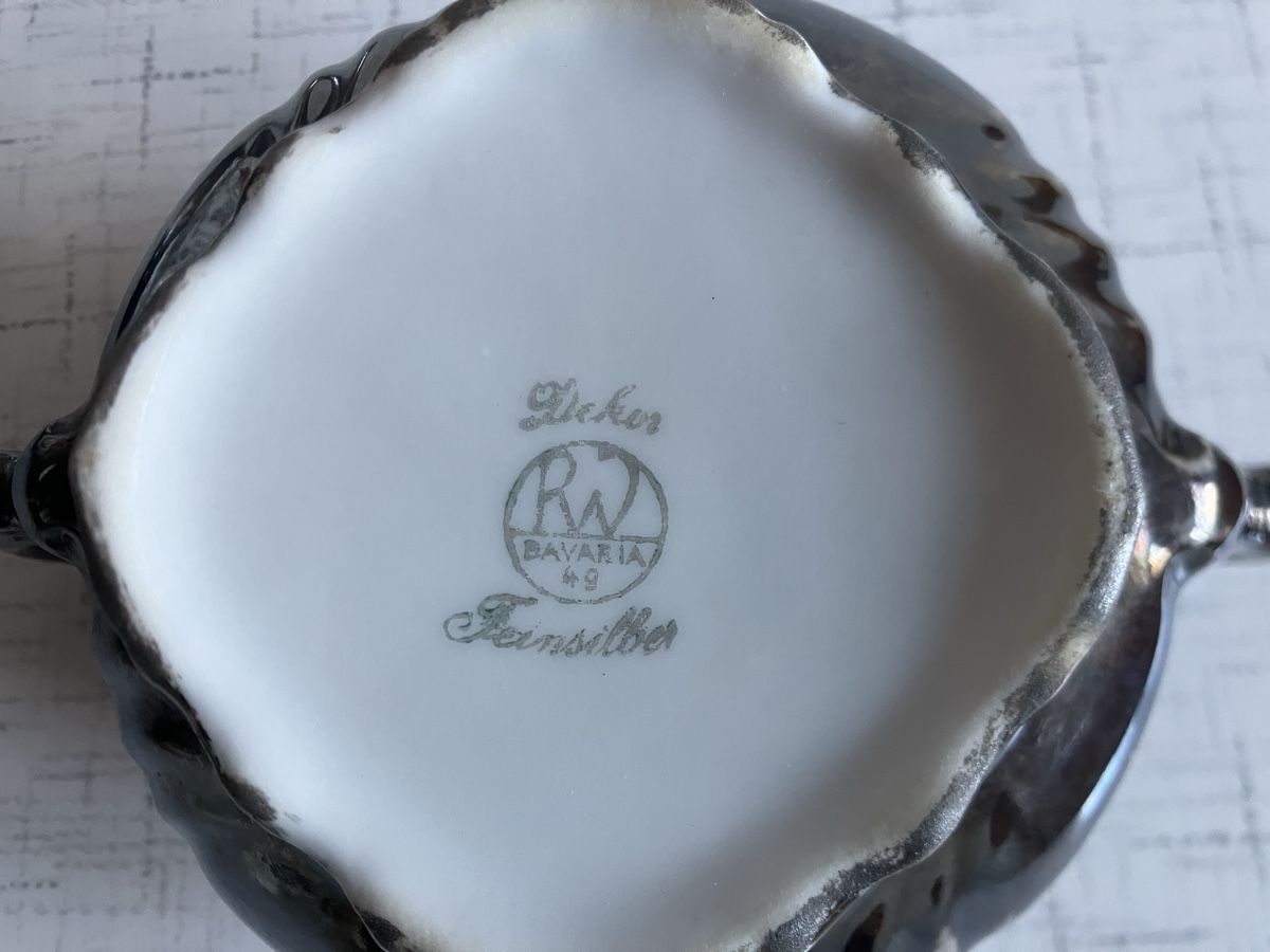 Seltmann Set di piatti: Teeservice versilbert Seltmann Weiden, Bavaria – Usato da Lyss venduto da Punktum01 3