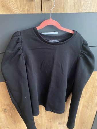 Pull Zara noir manches bouffantes S