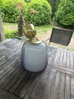 Hängeleuchte Glas Messing Opal Weiss Lampe