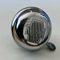 Fahrradklingel Chrom mit Logo, aus Sammlerauflösung, Vintage