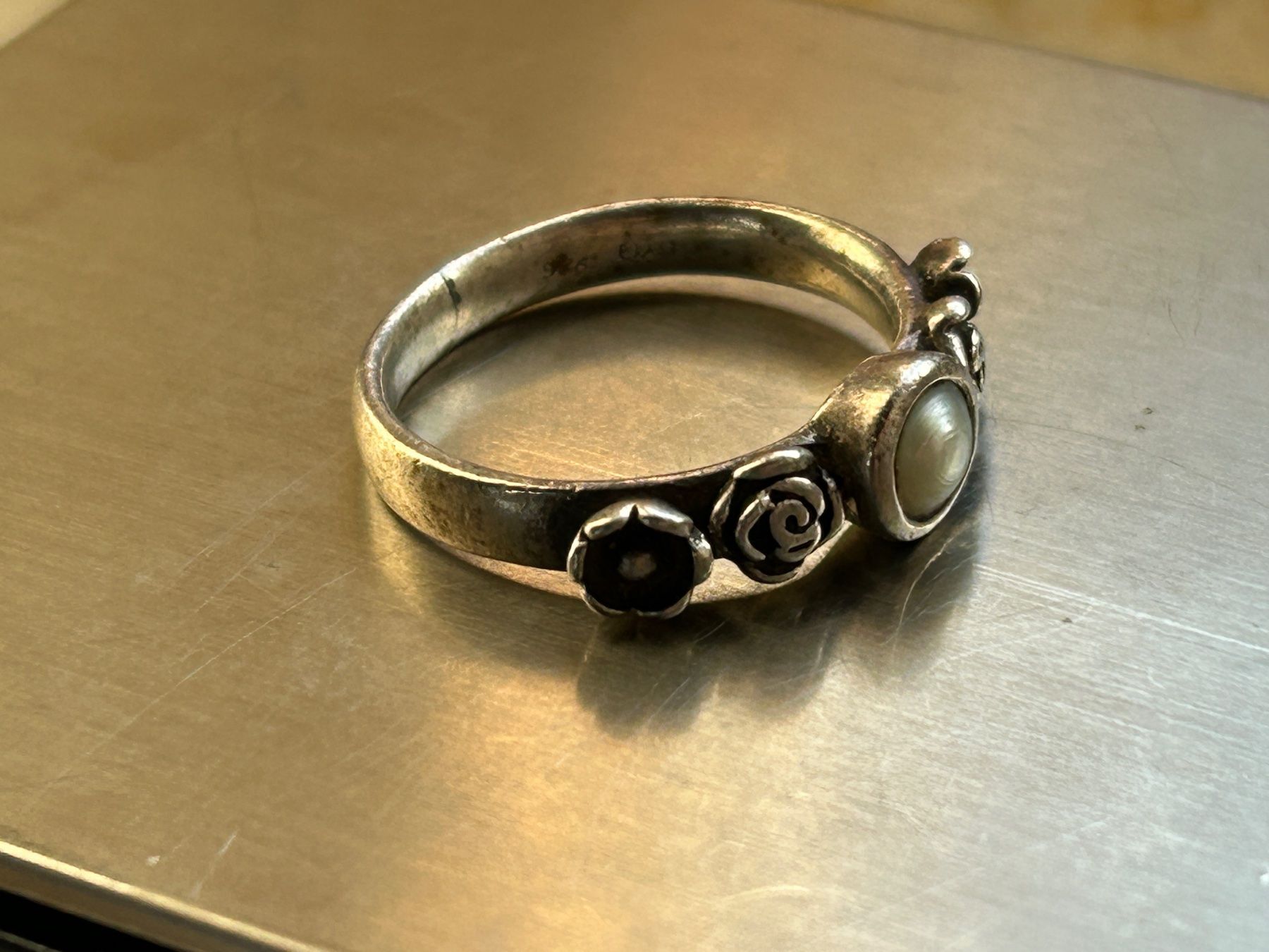 Anelli: Silberring Perle Rosen Grösse 56 – Usato da Dittingen venduto da Bijoubelle 5