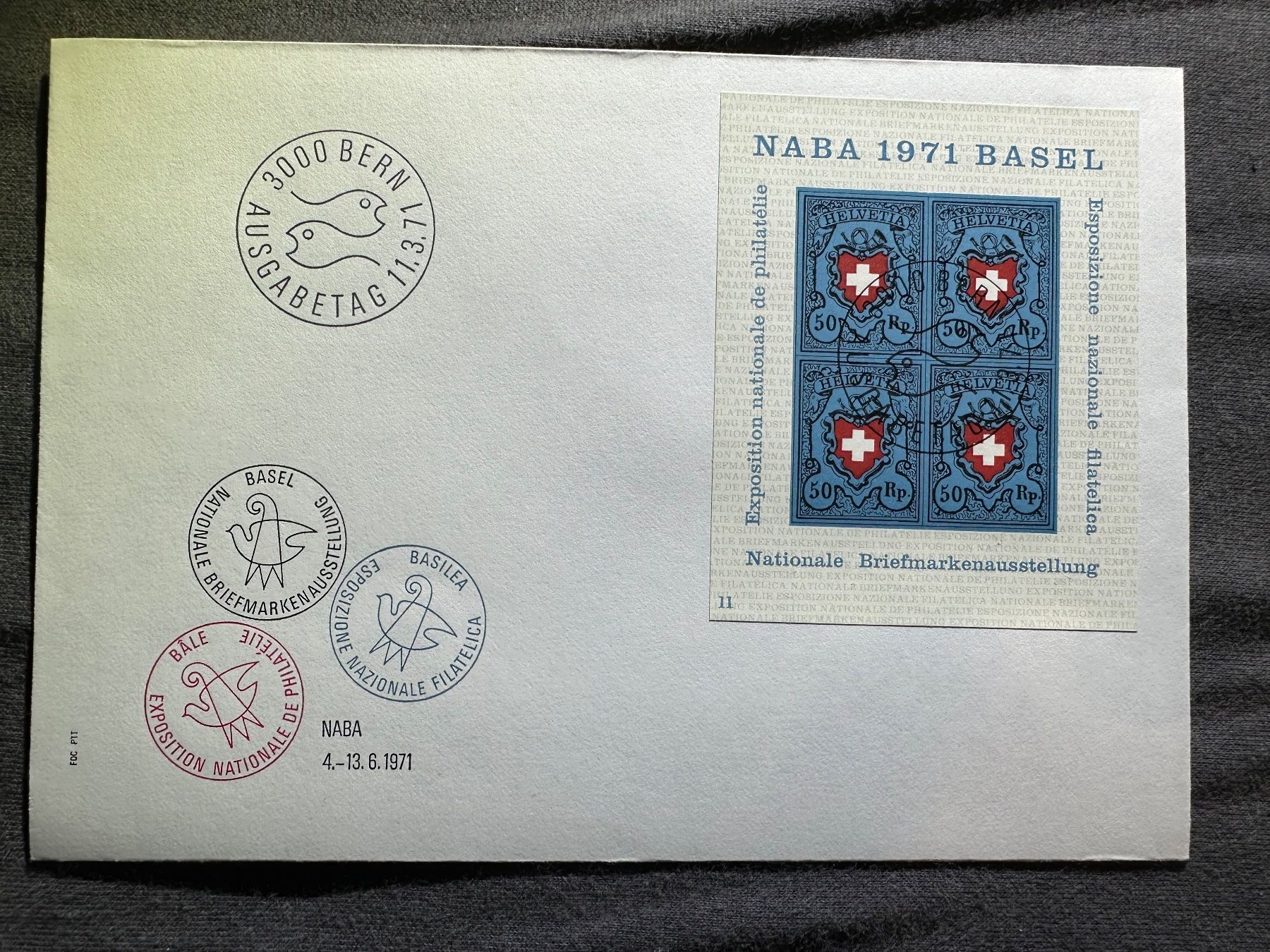 Tutti i francobolli: 1971 NABA FDC Ersttagumschlag – Usato da Stettfurt venduto da 2442