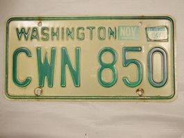 Vintage Washington Autokennzeichen CWN 850, USA Nummernsc...