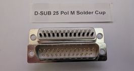 D-SUB 25-polig, männlich, zum Löten (Solder Cup)