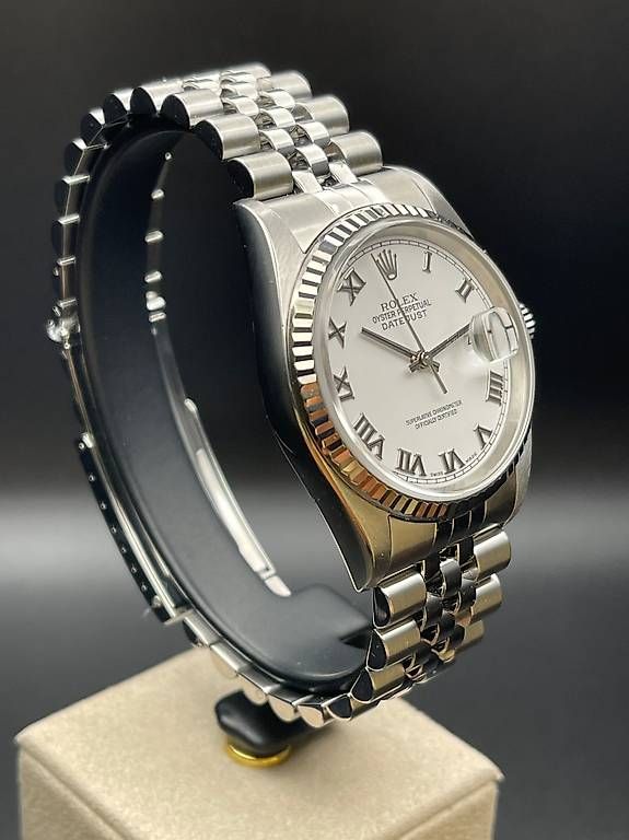 Rolex Orologi: Rolex Datejust 36 Ref. 16234 White Roman 2005 Full Set – Usato da Lugano venduto da luganotopwatches 1