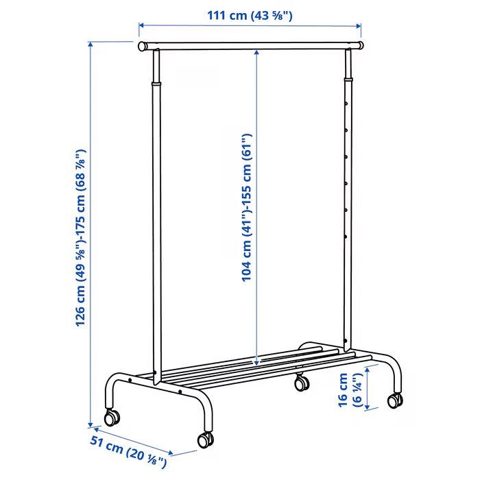Ikea Garderobe: RIGGA Garderobenständer, weiß, Neuwertig – Neu (gemäss Beschreibung) aus Suberg von Lovelyfashion 2
