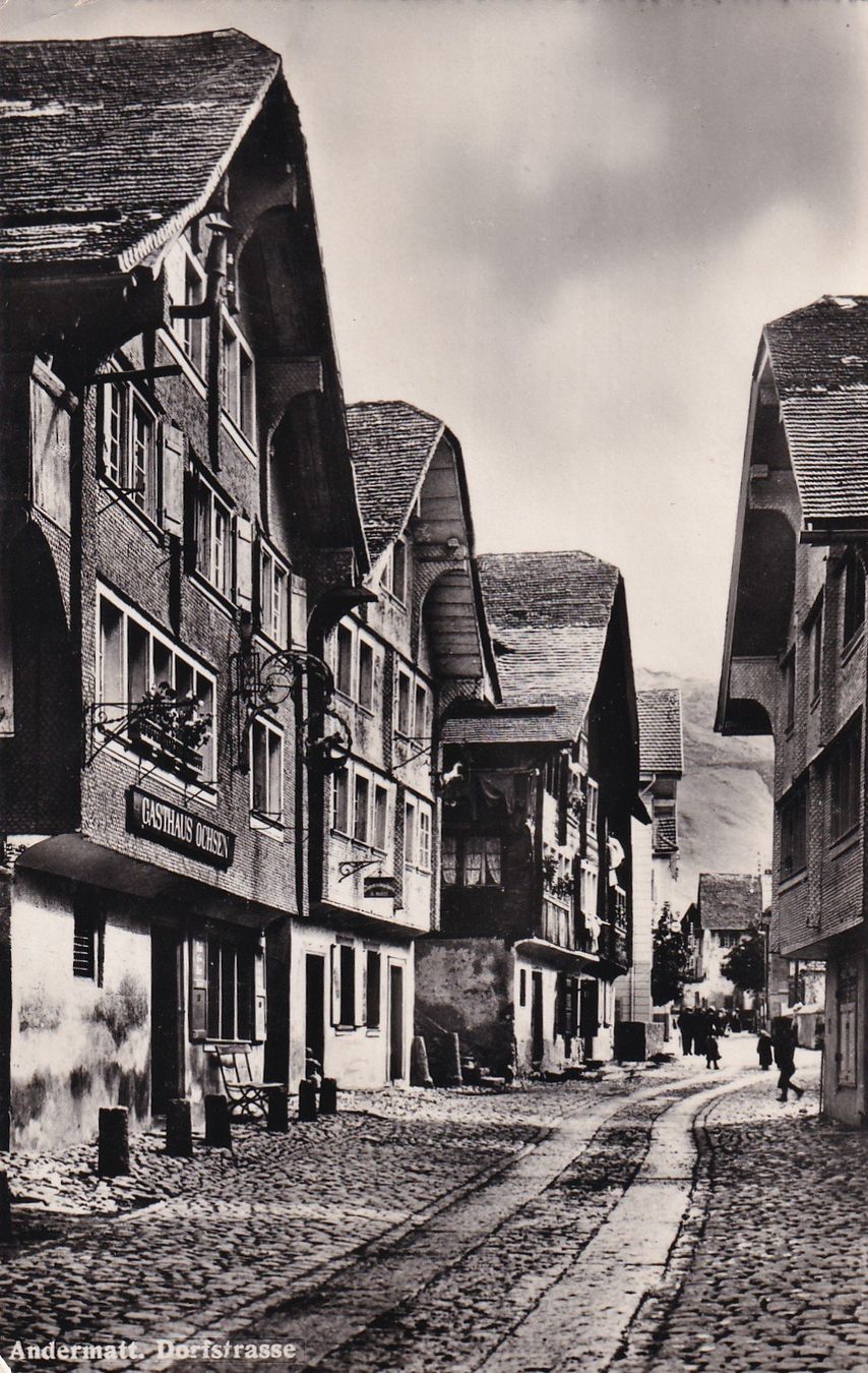 Cartoline postali: Andermatt Dorfstrasse – Usato da Cormoret venduto da Pascalll2001