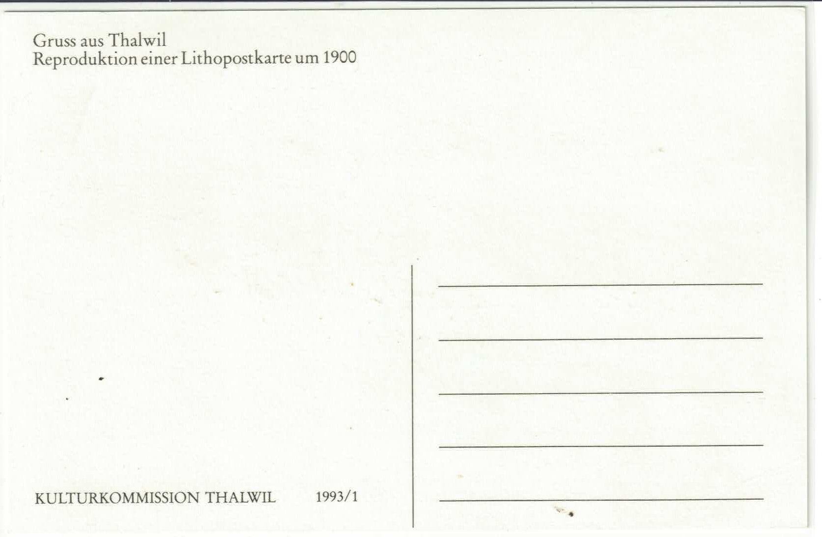 Cartes postales: Gruss aus Thalwil - Repro – D'occasion à Ettingen par Kartenplanet 1