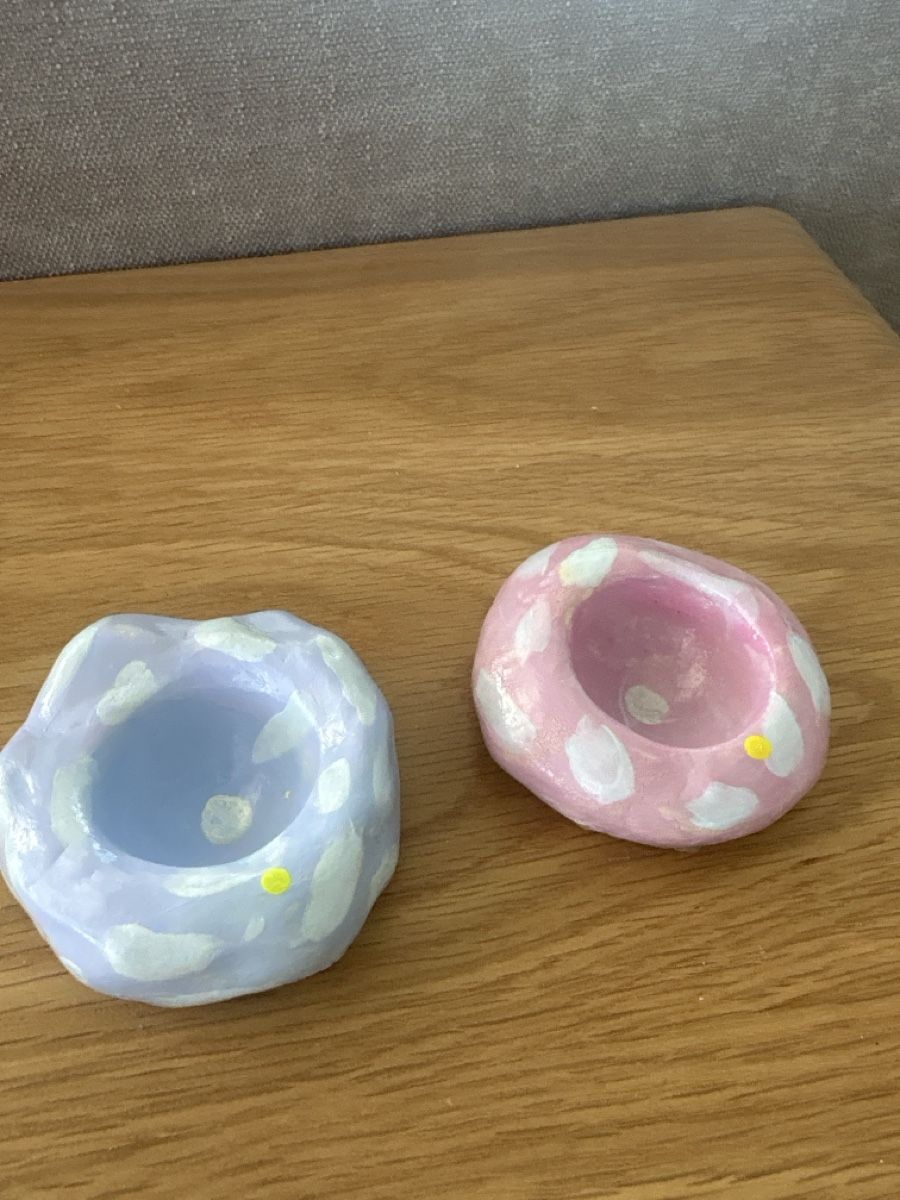 Elettrodomestici da cucina: 2 ceramic egg holders handmade pastel colours – Nuovo (secondo la descrizione) da Uitikon Waldegg venduto da JanicaGe 2