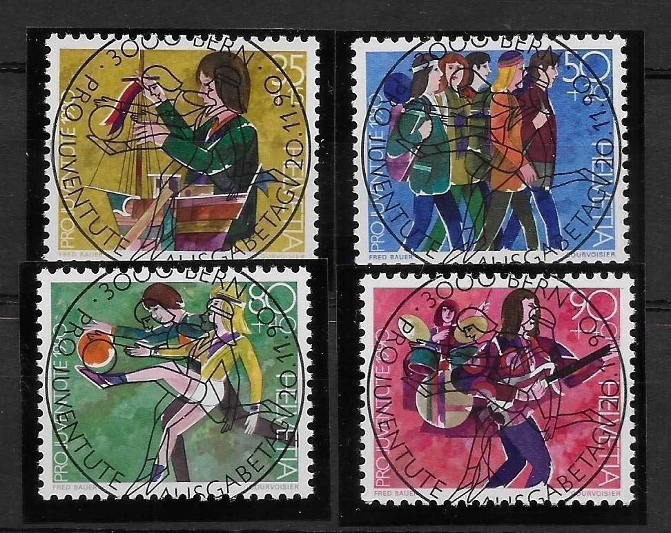 Tutti i francobolli: VJ090 - Pro Juventute 1990 vollstempel – Usato da Trélex venduto da Phil_Albert