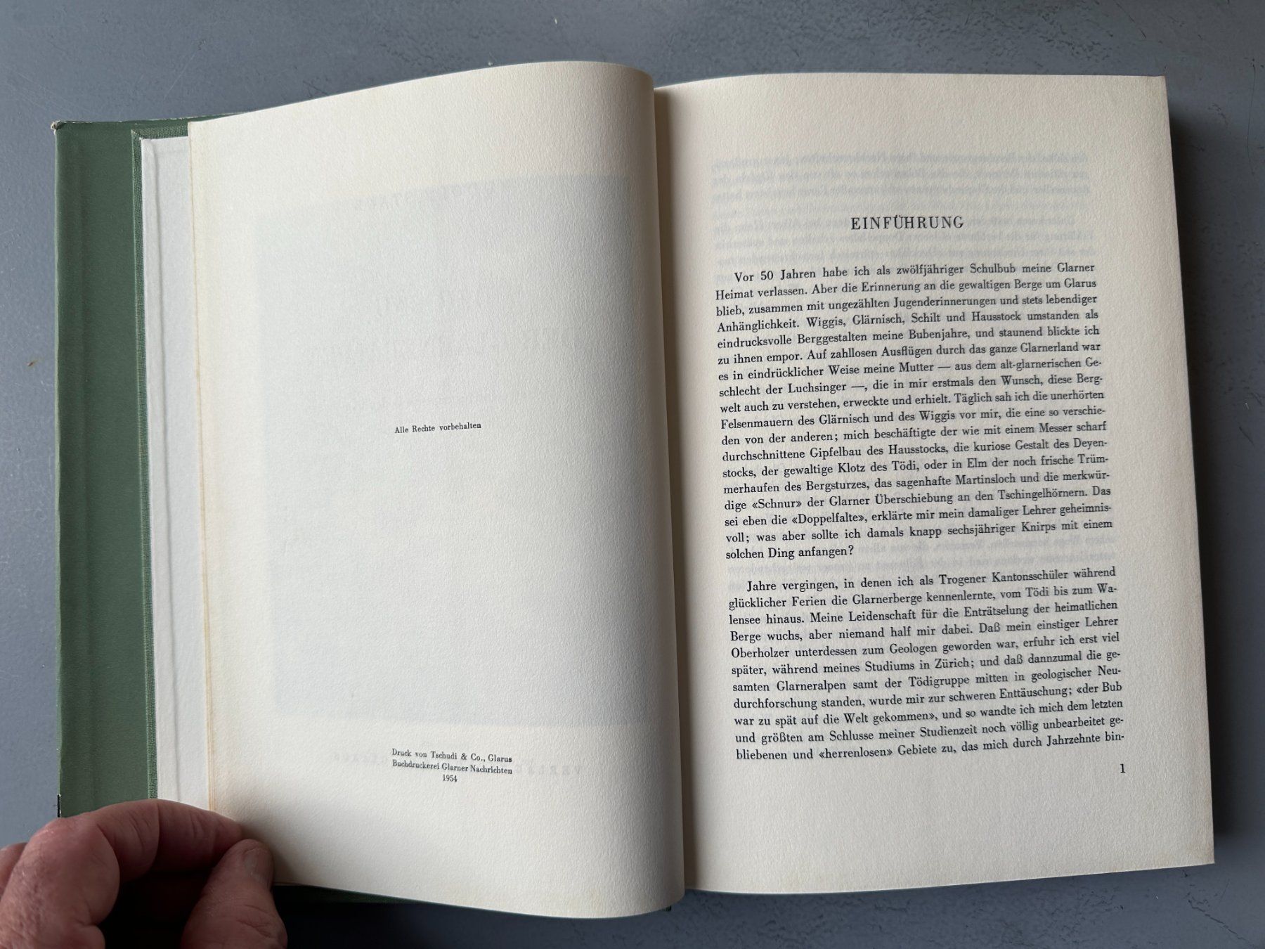 Bücher: Rudolf Staub: Der Bau der Glarner Alpen – Gebraucht aus Zürich von allp 3