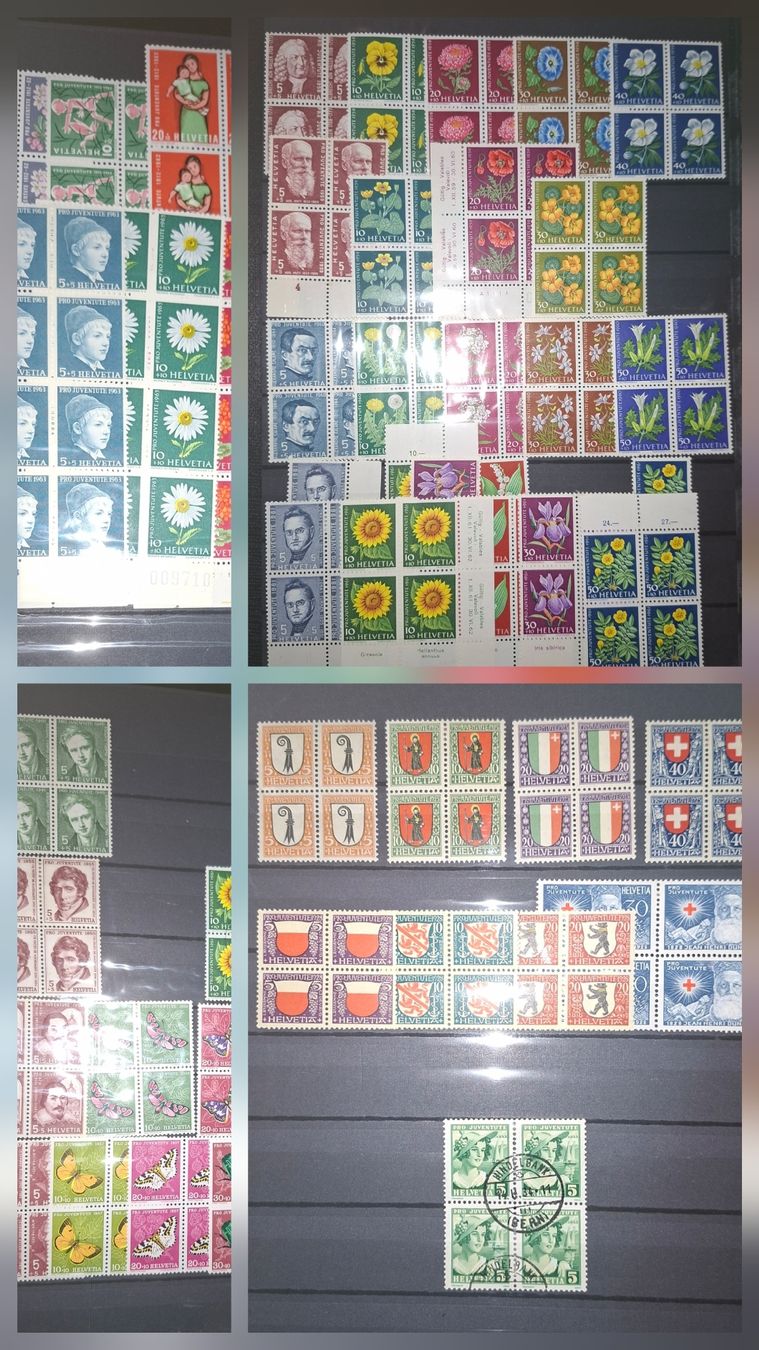 Tutti i francobolli: Pro Juventute Sammlung mit Vorläufer und Blocks  – Usato da Balgach venduto da SIMEON27 6