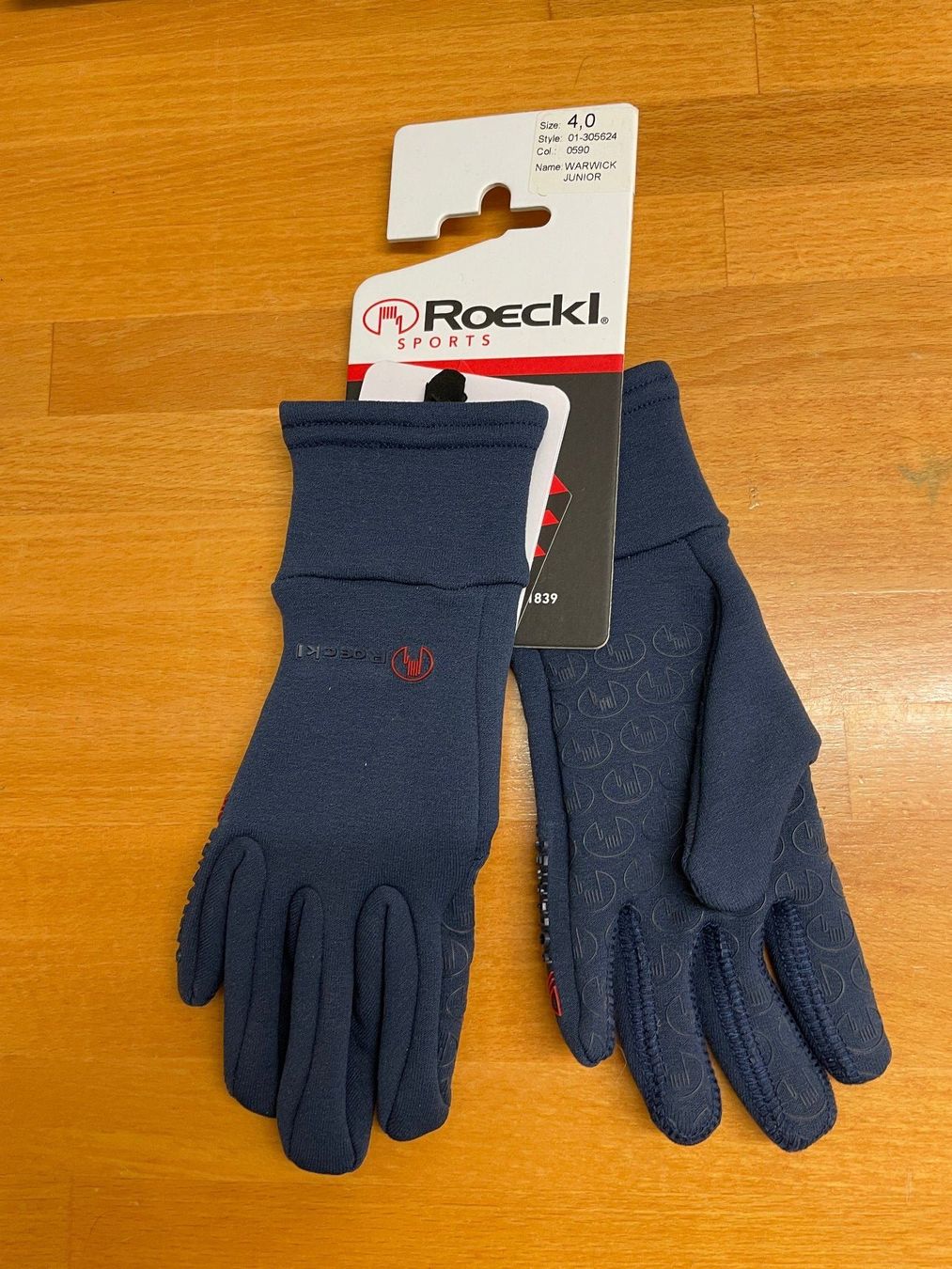 Roeckl Guanti: Roeckl Reit-Handschuh Warwick Junior, 4, dunkelblau – Nuovo e nell'imballaggio originale da Grüt (Gossau ZH) venduto da ecirtaeb56