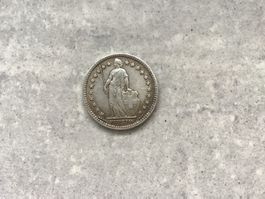 Schweizer Silbermünze 1 Fr. 1877 - Selten und Hervorragend !