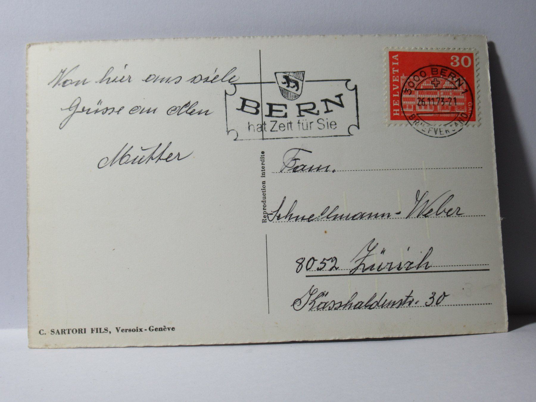 Cartoline postali: Bern , La Cathédrale 1973 – Usato da Grenchen venduto da Bluemchen1900 1