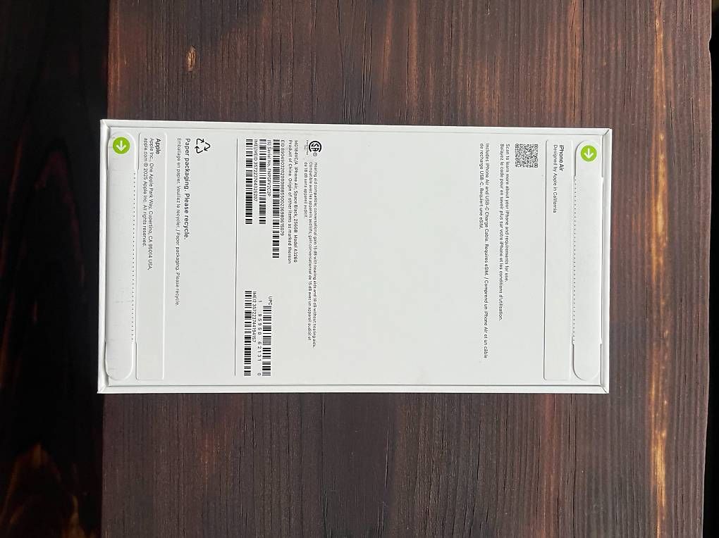 Apple Telefoni cellulari / Smartphones: Iphone Air, Space Black, 256 GB – Nuovo e nell'imballaggio originale da Viganello venduto da ele_j6nx 2