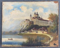 Antikes Gemälde 19.Jh. Kloster Melk, Umkreis J. W. Jankowski