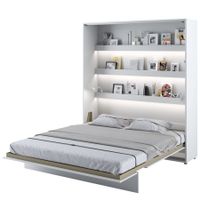 Schrankbett PIKO Vertikal Weiss + LED Beleuchtung -180x200cm