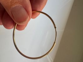 Einzelcreole in 750 Gelbgold