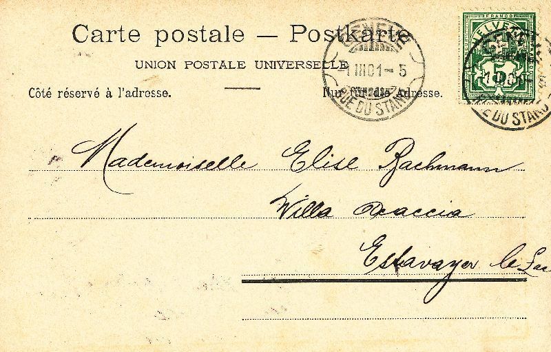 Cartoline postali: Genève - Litho + 1901 – Usato da Emmenbrücke venduto da teestube 1