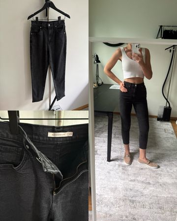 Levi’s High Waisted Taper Jeans – Grau – Grösse 25