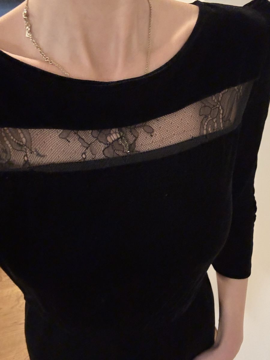 Maje Vestiti: MAJE Kleid, Samt & Spitze, Gr. 1 – Usato da Tann venduto da Carolinekne 1