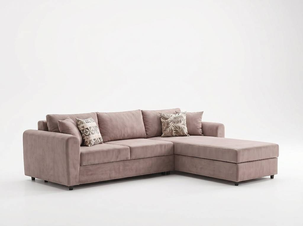 Divani: Beyza Schlaf-Ecksofa Beige  Ausziehbar mit Bettfunktion – Usato da Ebikon venduto da LiCHtMobel 3