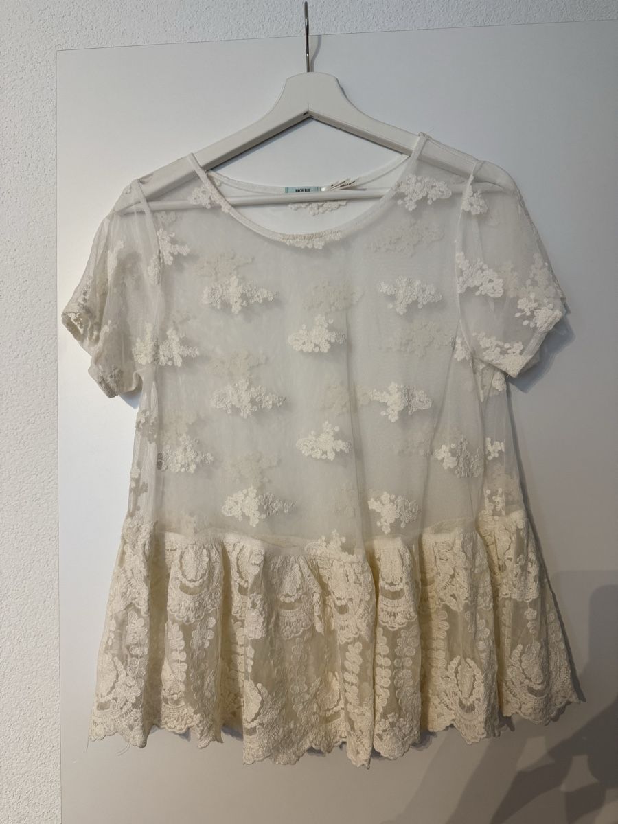 T-shirt: transparentes Top weiss M – Usato da Horn venduto da JCGA