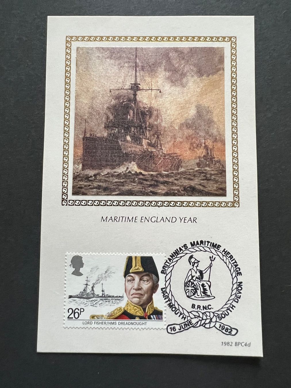 Tutti i francobolli: Schifffahrt ENGLAND Seiden Maximumkarten Set 1982  (D983) – Usato da Hinwil venduto da Sidi4 3