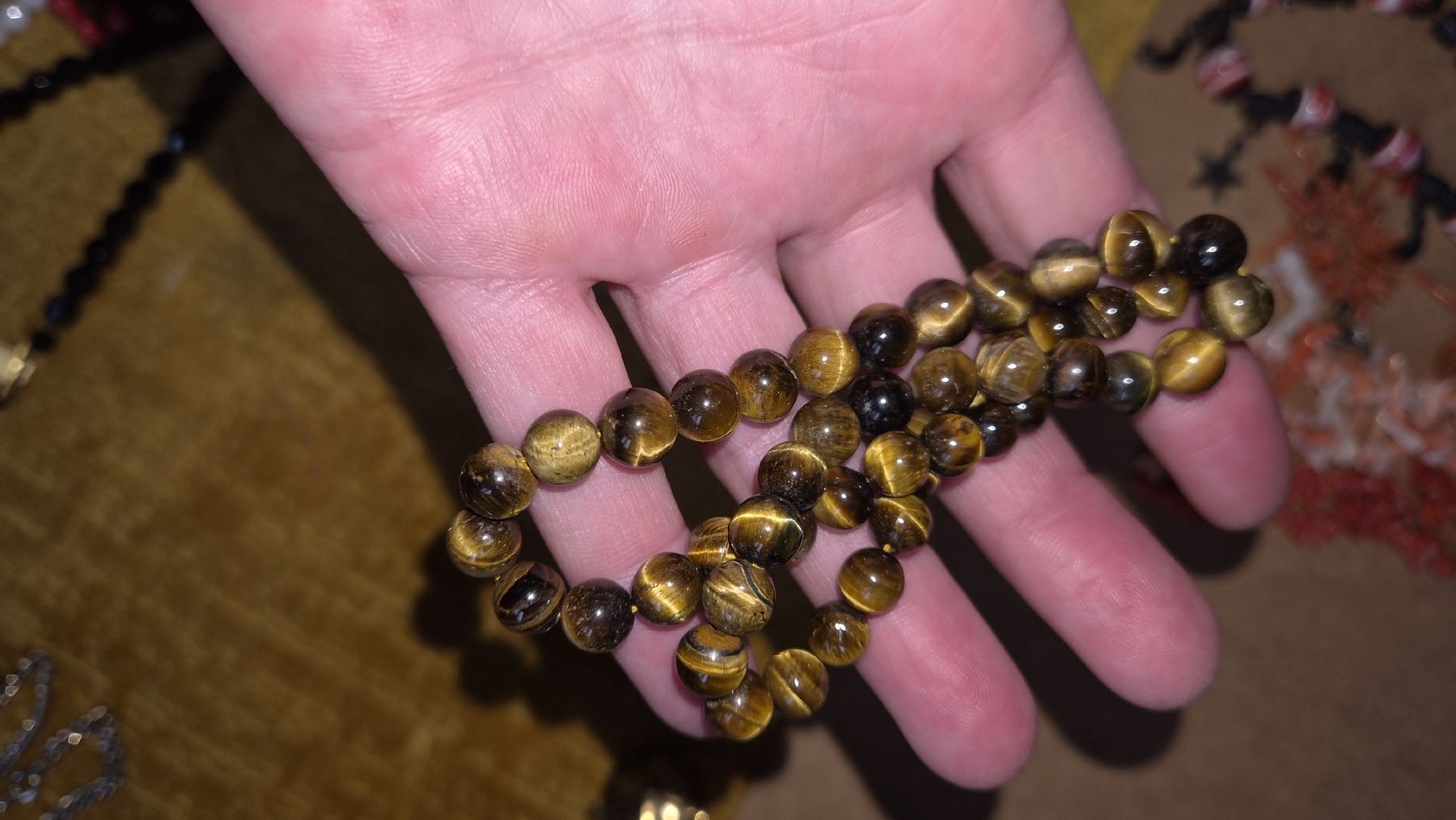 Catenine: Kette Schmuck Tigerauge Edelstein  – Usato da Kölliken venduto da MissesBossTop1 3