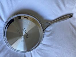 Neue Grosse Bratpfanne Edelstahl 24cm