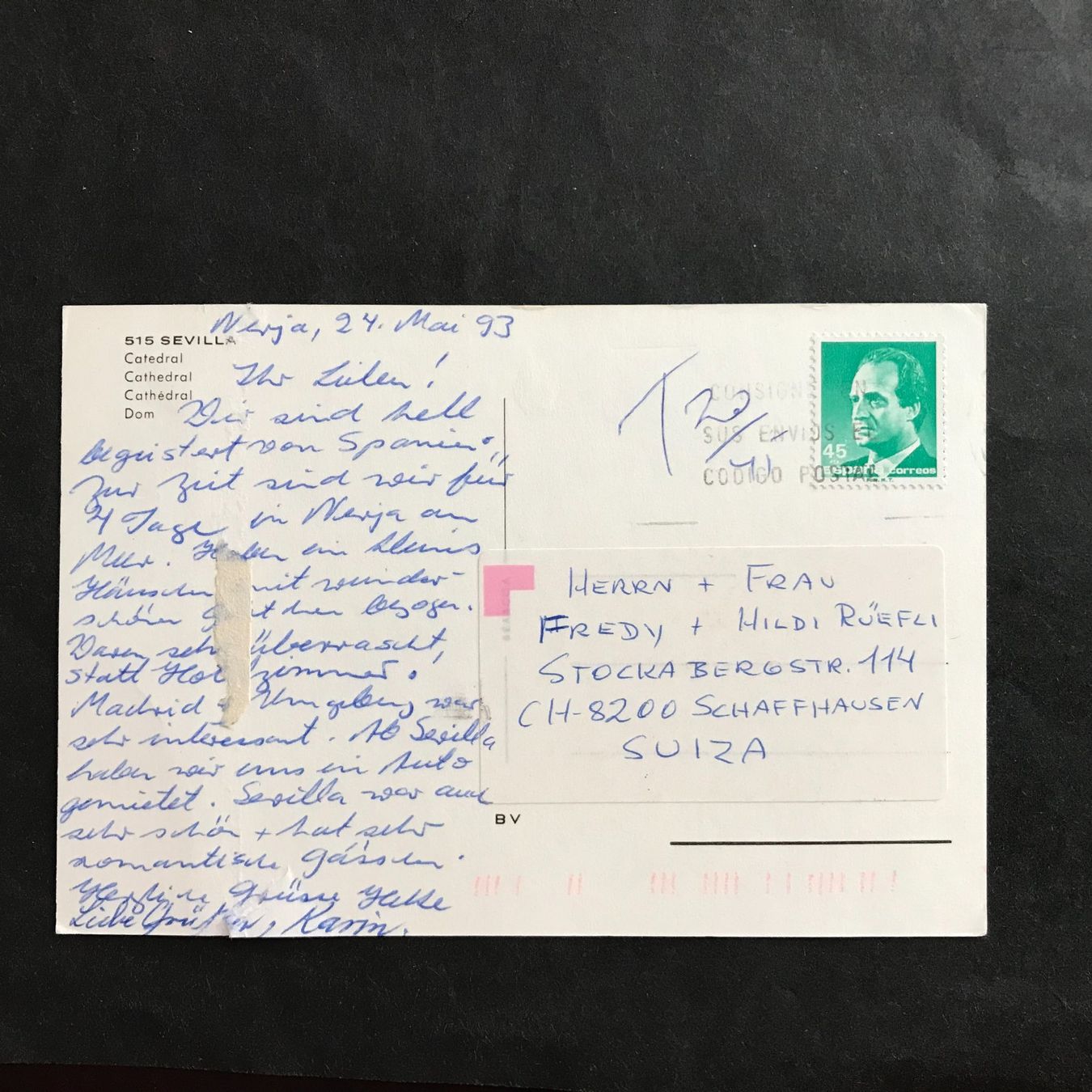 Alle Briefmarken: NP T- Karte aus SPANIEN – Gebraucht aus Uitikon Waldegg von Gooddeal05