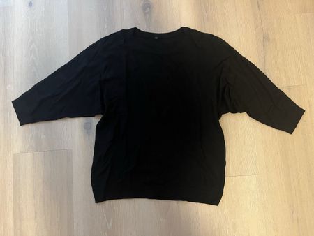 Feinstrickpullover mit Struktur schwarz S neu