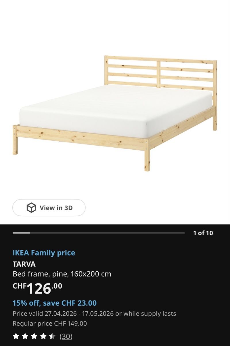 Ikea Letti: Ikea Trava Bett 160 x 100 – Usato da Zürich venduto da Cocona2020