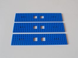 LEGO - 3 - BLAUE - EISENBAHN - PLATTEN