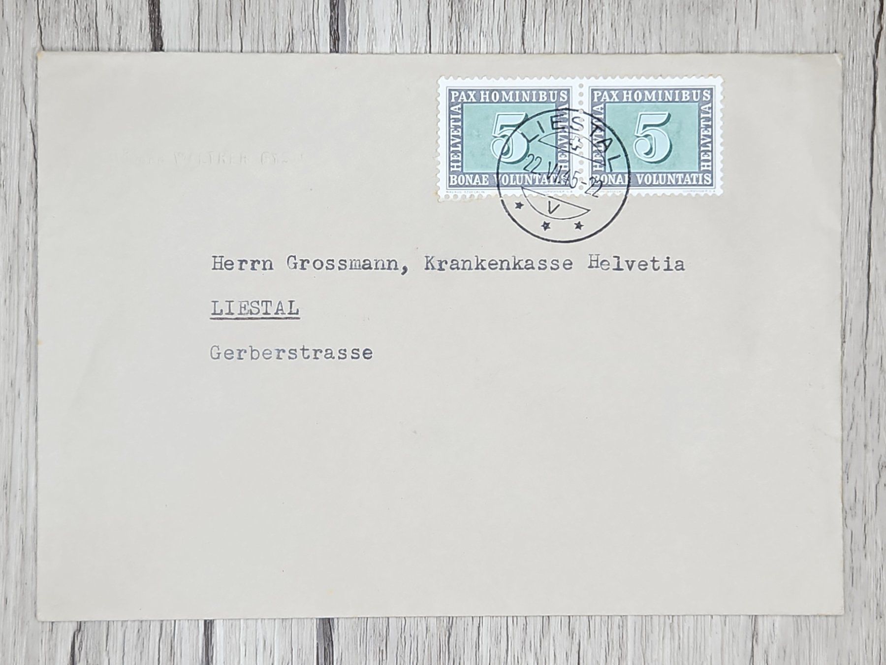 Tutti i francobolli: CL13 Enveloppe + Timbre Suisse 1945 – Usato da Cousset venduto da Patrick_Collections