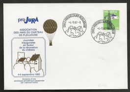 Ballon Schweiz 1982 Pleujouse Montavon Luftpost