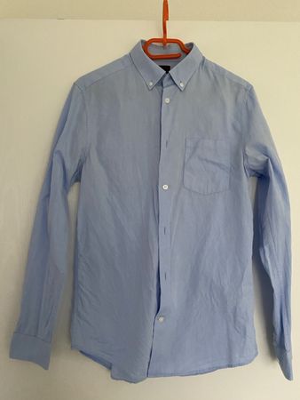 H&M Hellblaues Herrenhemd Gr. S Slim Fit 100% Baumwolle