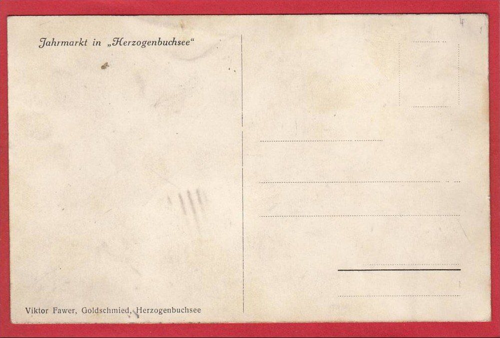 Cartoline postali: HERZOGENBUCHSEE JAHRMARKT – Usato da Grüningen venduto da Kartenlaube 1