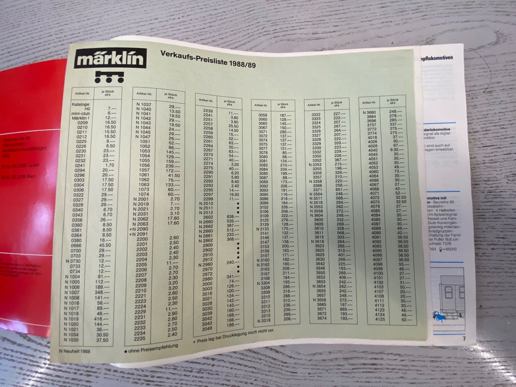 Märklin Documenti: Märklin Katalog 1988/89 – Usato da Lupsingen venduto da New-Haven 1